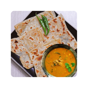 Paratha With Chicken Gravy